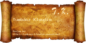 Tumbász Klaudia névjegykártya